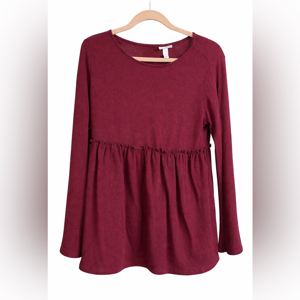Isabel Maternity by Ingrid & Isabel Maroon Long Sleeve Top